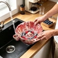 thumbnail image 4 of Berry Washing Bowl, Self‑Spinning Fruit Washer Colander With Drain Holes, Hands‑Free Rinsing Ceramic Drainage Basket, Quick Strain Design For Strawberries, Blueberries, Grapes And Tomatoes, 4 of 5