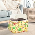 thumbnail image 5 of Christmas candy festive pattern background Storage Cubes with Lid Fabric Storage Bins Boxes Handles Cotton Linen Closet Organizer Container Decorative Foldable Washable Shelf Cloth Basket, 5 of 5