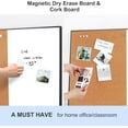 thumbnail image 3 of Cork Board White Board Combo, 36 x 24 Inch Bulletin Board, Magnetic Dry Erase Board & Corkboard for Wall, Vision Board for Home, Office, School, Black Frame, 3 of 7