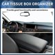 thumbnail image 3 of Soporte para Pañuelos de Coche Unique Bargains con Alfombrilla Antideslizante Organizador de Caja de Pañuelos de Coche con Placa de Número y Anillo de Acero PU 9.25"x5.12"x1.77" Negro Marrón 1 Pc, 3 of 6
