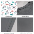 thumbnail image 4 of Coolnut Womens T Shirts Fashion Tops, Modern Game Console Controllers Women's Basic Short Sleeve Tees, Grey Lightweight Casual Summer Clothes, S, 4 of 6