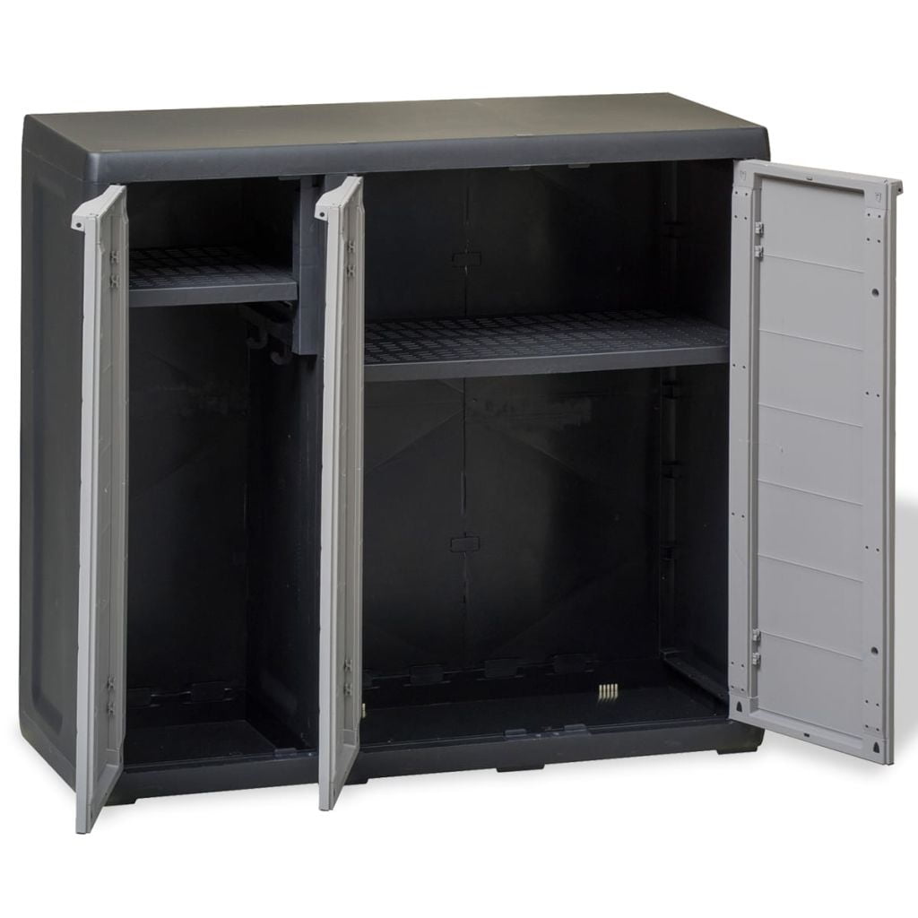 Lowestbest Garden Storage Cabinet, Outdoor Large Lockable Storage Cabinet Storage with 2 Shelves Lowestbest Garden Storage Cabinet, Outdoor Large Lockable Storage Cabinet Storage with 2 Shelves
