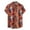 Orange, variant on Hpapadks Mens Shirt Halloween Short Sleeve Floral Print Tops Lapel Button Down Multicolor Blouses Mens Dress Shirt Black L