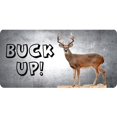 thumbnail image 1 of Buck Up On Grey Photo License Plate, 1 of 1