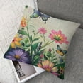 thumbnail image 7 of nygtbtfer Pillow Covers Set of 2, Colorful Floral Throw Pillow Covers Outdoor Spring Decorative Pillowcase for Couch Home Sofa Living Room White, 7 of 7
