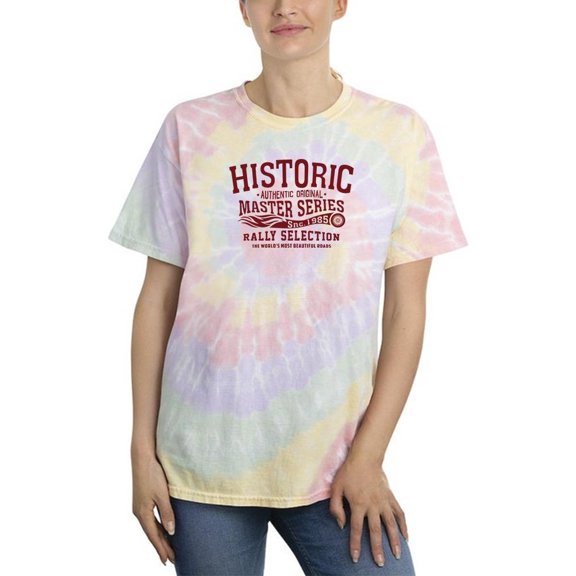 Historic Master Series Text Tie Dye Spiral Women -Image by Shutterstock, Female x-Large