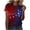ZH-Red—4th of July Shirts, variant on AGWOLF Summer Tops for Women 4th of July Short Sleeve Shirts Crew Neck Patriotic Tunic Tops American Flag Blouses Red L