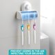 thumbnail image 2 of Soporte para cepillos de dientes, organizador de portacepillos de dientes con ventosa para montaje en pared con cubierta a prueba de polvo, portacepillos de dientes con ventosa para baño, 2 of 5
