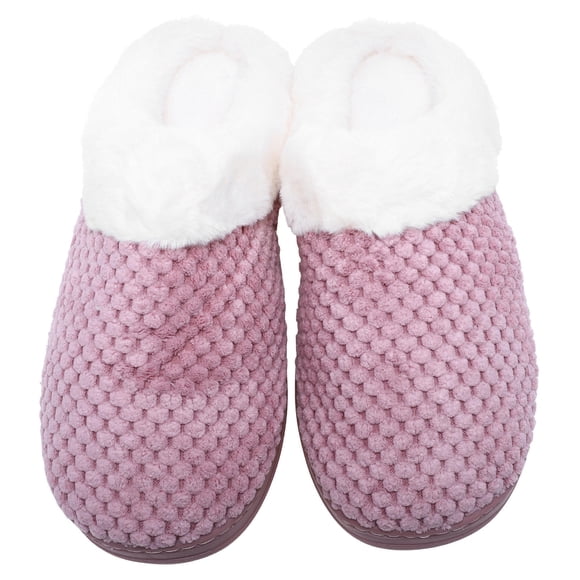 IDEANATEGRATE 1Par Zapatillas Rojas Para Hogar Con Suela Gruesa Antideslizante Y Material Plush