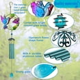 thumbnail image 3 of Hummingbird Wind Chimes for Indoor Outdoor, Metal Wind Chime Sun Catcher Hanging Ornament for Garden Patio(Blue), 3 of 6
