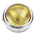 thumbnail image 4 of Faro de parrilla para motocicleta de 7 pulgadas, 55W, Estilo Vintage, luz alta/baja, lámpara de cabeza halógena, carcasa electrochapada, vidrio amarillo Jadeshay  A, 4 of 9