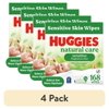 (4 pack) Huggies Natural Care Sensitive Baby Wipes, Unscented, 3 Pack, 168 Total Count (Select for More)