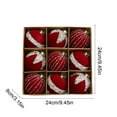 thumbnail image 3 of RBCKVXZ 9 PCS Velvet Christmas Balls Ornaments Set, Shatterproof Flocked Christmas Tree Hanging Decorations, for Holiday Birthday Wedding Xmas Party Decor - Wine, 80mm/3.15 In, 3 of 6