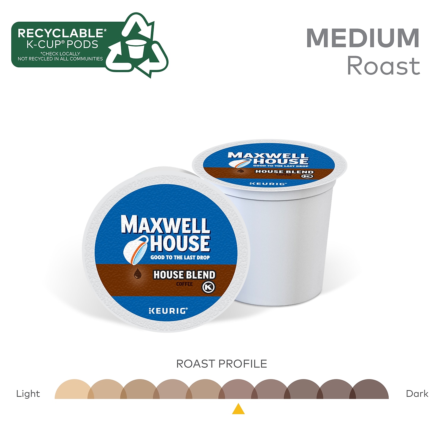 Maxwell House Blend Coffee K-Cup Pods Medium Roast 24/Box (5303) 1678078