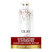 Olay Exfoliating & Moisturizing Body Wash with Sugar, Cocoa Butter, and Vitamin B3, Female, 20 fl oz