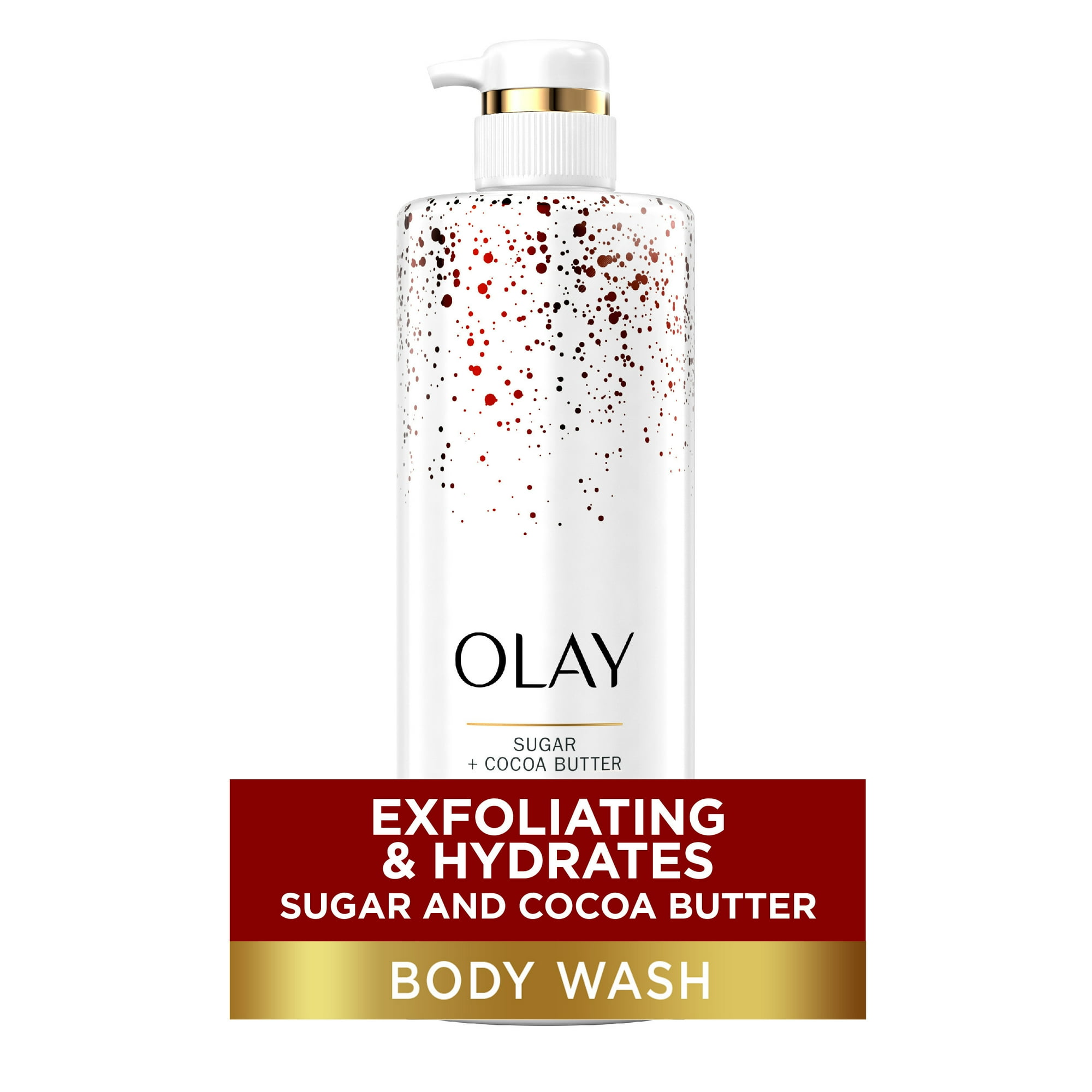 Olay Exfoliating & Moisturizing Body Wash with Sugar, Cocoa Butter, and Vitamin B3, Female, 20 fl oz