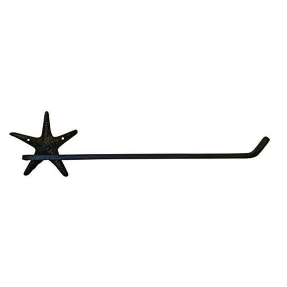Cast Iron Starfish Wall Mounted Paper Towel Holder 14" - Decorative Starfish -