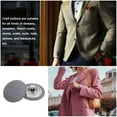 thumbnail image 5 of Unique Bargains 10pcs 28L Fabric Cloth Covered Button 18mm Round Metal Shank Sewing Buttons for Suits Dress Blouses, Grey, 5 of 5