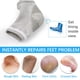 thumbnail image 3 of Calcetines hidratantes, calcetines de talón de gel, calcetines de spa sin dedos con forro de gel para grietas secas y duras Xemadio CDWJ147, 3 of 8