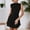 #0438-Black, variant on Women's Mock Neck Sleeveless Ruched Waist A Line Mini Dress, Solid Color Flowy Fit Cocktail Sundress, Soft Stretch Knit Lightweight Spring Summer Party Attire, Flattering Casual Gift