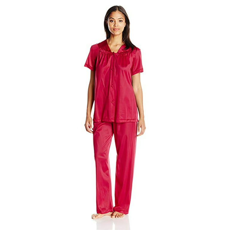 Vanity Fair Women's Coloratura Sleepwear Short Sleeve Pajama Set 90107