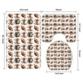 thumbnail image 3 of Football Helmets with Bows Pattern Bathroom Rugs Sets 3 Piece,Toilet Cover Set,Absorbent Non Slip Bathroom Mats Sets with U-Shaped Contour Rug Toilet Rug Set, 3 of 5