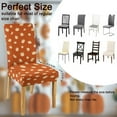 thumbnail image 5 of 6 Pcs Fall Chair Covers for Dining Room, Thanksgiving Stretch Removable Dining Chair Cover Set of 4, Autumn Pumpkin Chair Slipcovers Seat Protector for Fall Restaurant Decor, 5 of 6