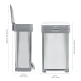thumbnail image 2 of Clorox Trash Can, 13 Gal Stainless Steel Kitchen Garbage Bin with Wide Step Pedal, Silver, 2 of 9