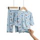 thumbnail image 4 of Odeerbi 3-14 Años Niños Niñas Pijamas de Algodón de Verano Manga Corta Tops Pantalones Conjunto Suave Estampado Ropa de Dormir Conjuntos de Pijama de Dos Piezas, 4 of 4