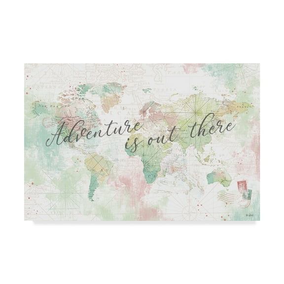 Trademark Fine Art 'World Adventure I' Canvas Art by Katie Pertiet