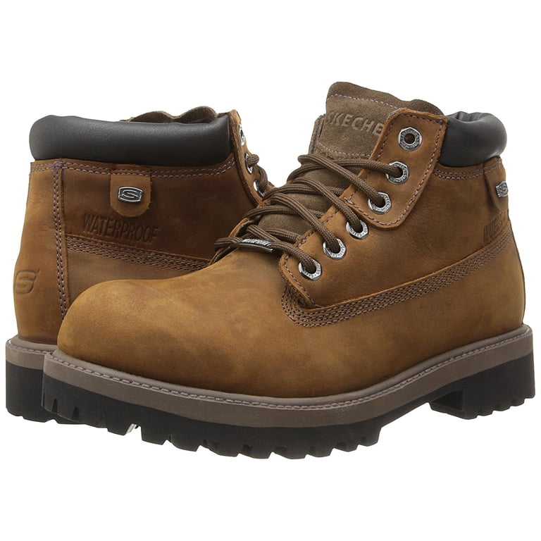 Skechers Men\'s Sergeants-Verdict Waterproof Boot  Fashion - Dark Brown Sz 10 Amazon.com | Skechers Men main image 4