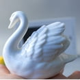 thumbnail image 3 of Modern minimalist black and white swan ceramic figurines for couples, a wedding gift, home decor, and wedding room decoration., 3 of 9
