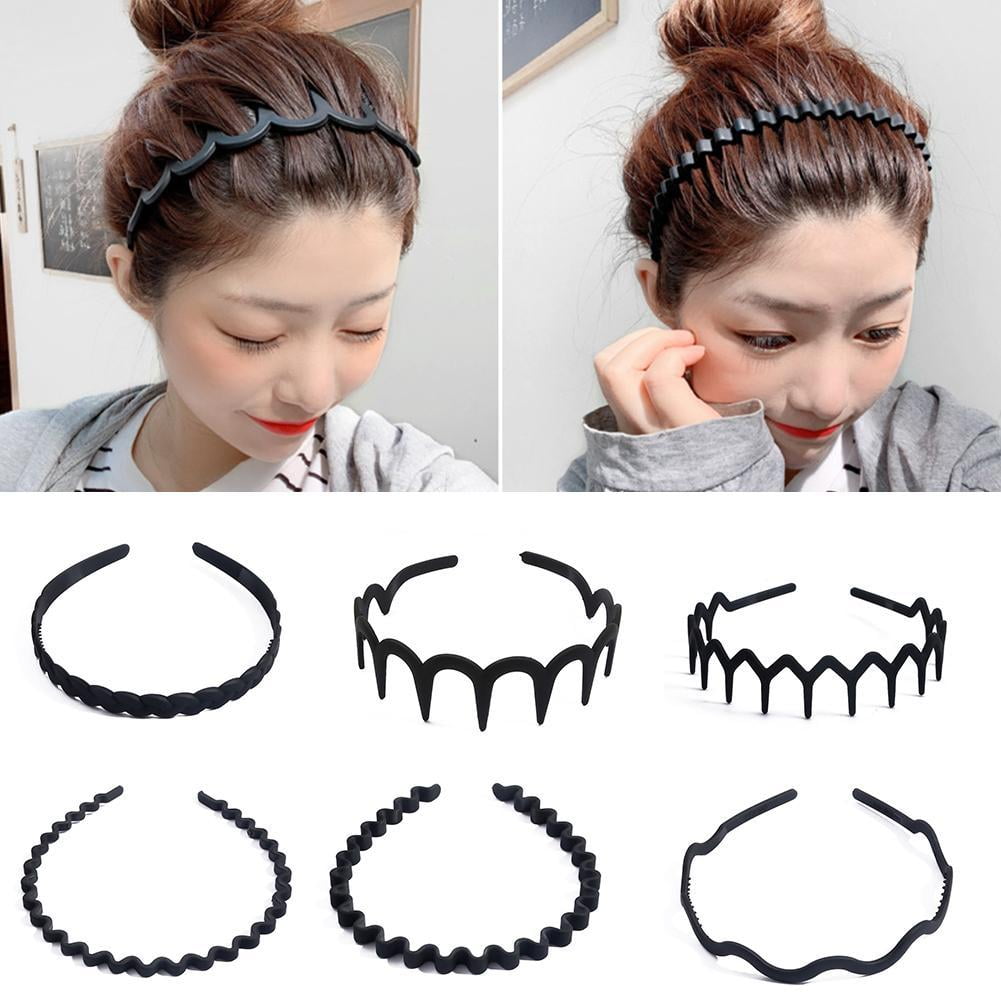 New Fashion Mens Women Unisex Black Wavy Hair Head Hoop Band Sport Headband  Hairband Hair Accessories - Walmart.com