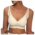 thumbnail image 6 of Sngxgn Womens Sports Bra Wirefree Seamless Padded Yoga Bra for Workout Gym Activewear(White,L), 6 of 8