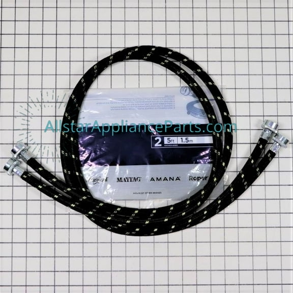 Whirlpool Genuine 8212487RP 5" Nylon Fill Hose 2 Pack