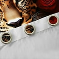 thumbnail image 4 of Manfei 3D Cheetah Leopard Curtains 2-Pack (42x63), Red Rose Kids Window Curtains, 4 of 6