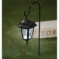 thumbnail image 3 of Solar Hanging Light, Black, LED, Water Resistant, 9" H x 5.5" W x 6.5" D, Path & Landscape Light, 3 of 4