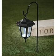 Solar Hanging Light, Black, LED, Water Resistant, 9 H x 5.5 W x 6.5 D, Path & Landscape Light
