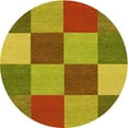 thumbnail image 1 of Ahgly Company Tapis Rond Lavable en Machine Intérieur Transitionnel Acajou Brun, 6 Pieds Rond, 1 of 7