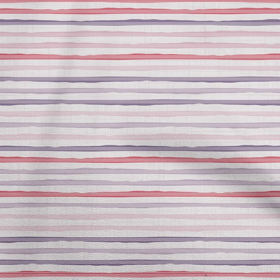 oneOone Cotton Jersey Violet Fabric Stripes Quilting Supplies Print Sewing Fabric By The Yard 58 Inch Wide