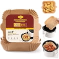 thumbnail image 1 of 120 Pcs Papier Jetable pour Friteuse à Air Chaud Carré, 8 Pouces (Convient 5-8 QT) Papier Parchemin Antiadhésif pour Friture à Air, Cuisson, Rôtissage Micro-Ondes, Papier Parchemin Non Blanchi Résistant à l'Huile, 1 of 8