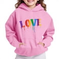 thumbnail image 2 of Swuxness Toddler Long Sleeve Sweatshirts, Toddler Fall Tops, Boys and Girls Hoodie Set Middle Big Kids Solid Color Top Pink, 4-5 Years, 2 of 5