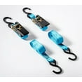 thumbnail image 3 of 2 Pack Blue Ratchet Tie Down Motorcycle Strap 1 in x 10 ft 1300lbs 1x10 600Kg, 3 of 9