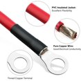 6 AWG 24 Inch Power Inverter Battery Cables for Car Marine Solar ATV Lawn Mower