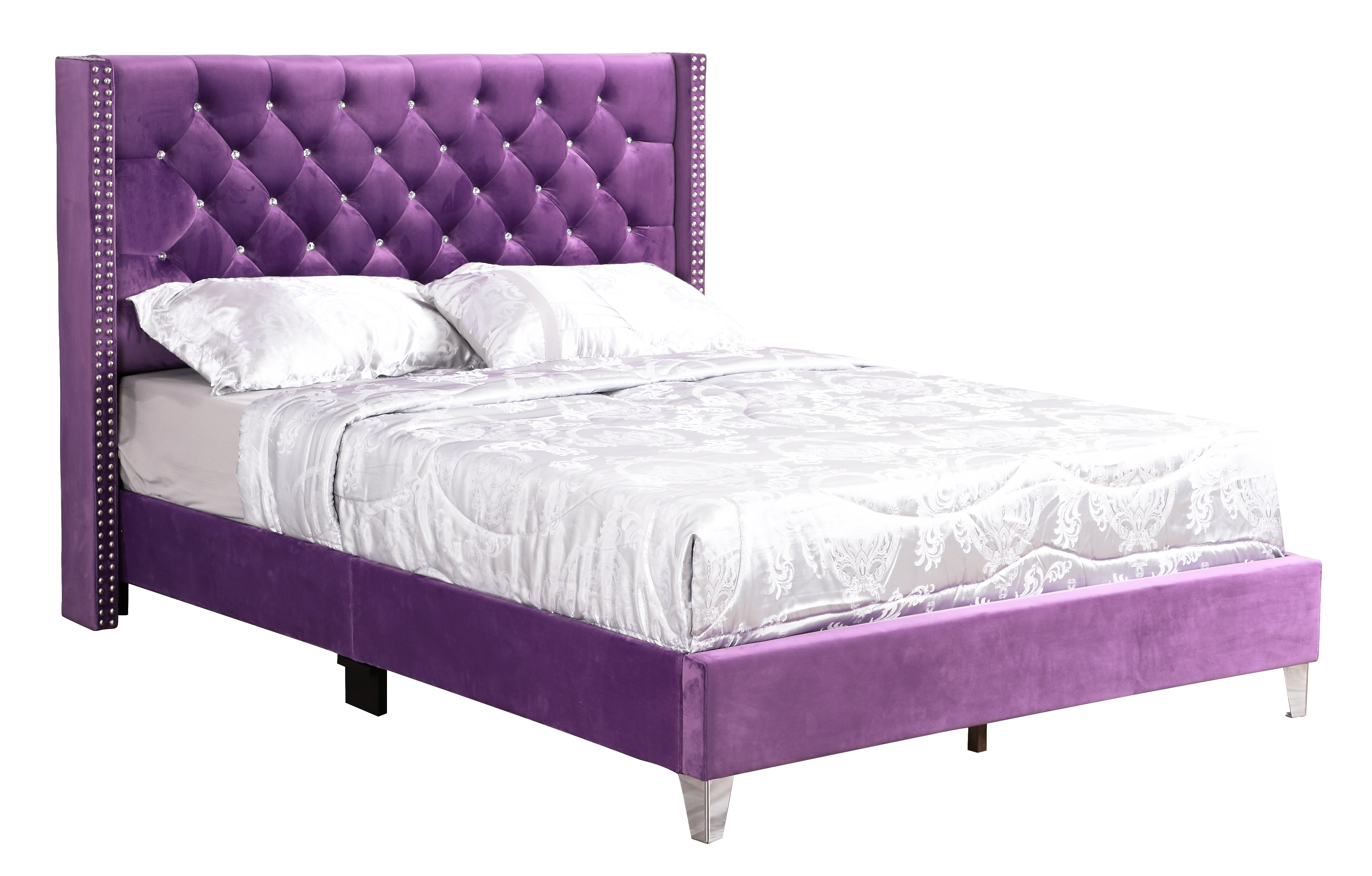 Glory Furniture Julie Full Bed in Purple Color