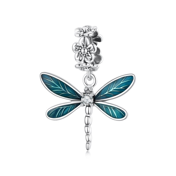 Dragonfly Fashion Silver-Plated Pendant Charm for Jewelry Making