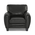 thumbnail image 3 of Pemberly Row 19'' Contemporary Faux Leather Upholstered Accent Chair in Black, 3 of 7