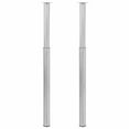 thumbnail image 2 of vidaXL 2 Telescopic Table Legs Brushed Nickel 28"-43.3", 2 of 6