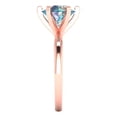 thumbnail image 3 of Clara Pucci 14K Rose Gold 3ct BlueMoissanite Solitaire Ring for Women, 3 of 8