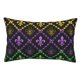 thumbnail image 1 of Fotbe Mardi Gra Geometric Funda de Almohada Decorativa Estilo Occidental, Lujo en Algodón, Fundas para Almohadas King, Cojín Estampado para Decoración del Hogar-20"x30", 1 of 6